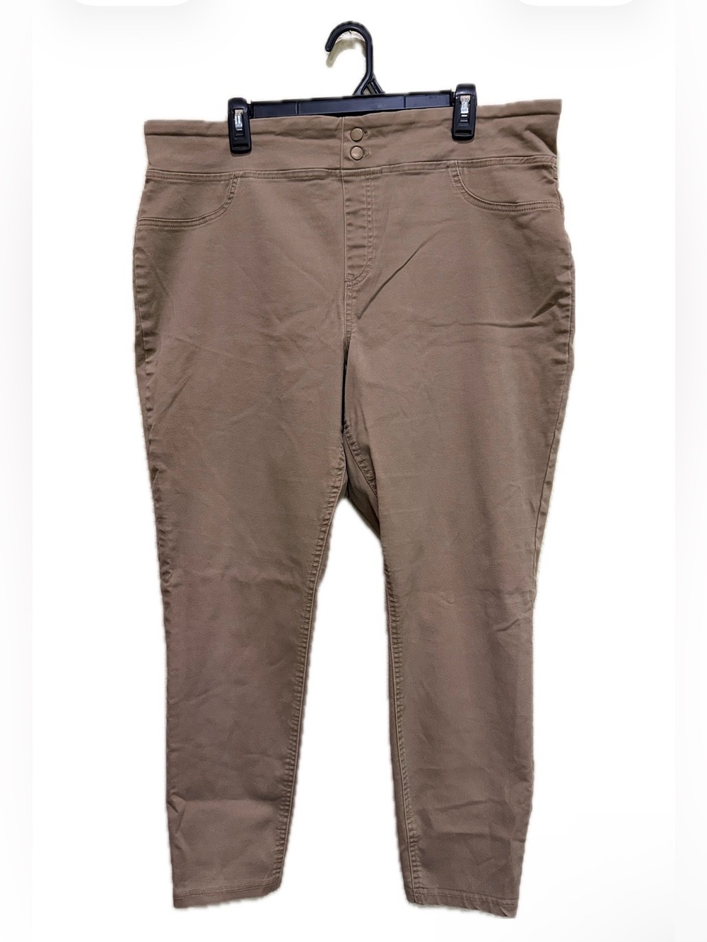 Terra & Sky Pull-On Millennium Pants Taupe Plus Size 1X 16W/18W EUC
